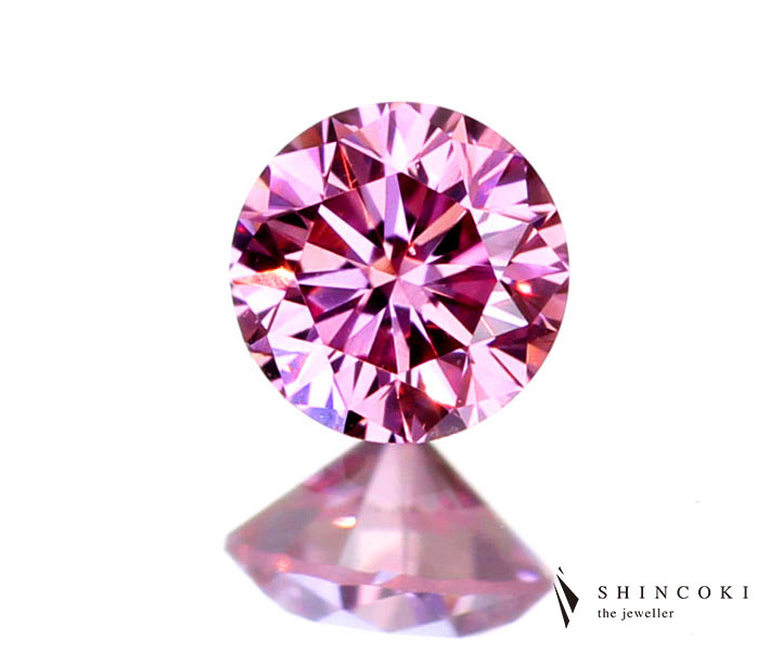 0.082ct FANCY INTENSE PURPLISH PINK VVS2