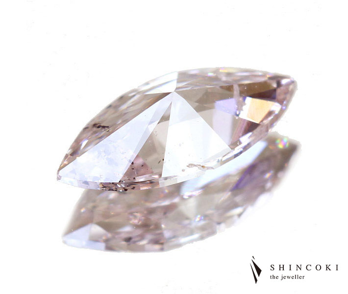 0.335ct FANCY LIGHT ORANGY PINK I-1 ダイヤモンド ルース