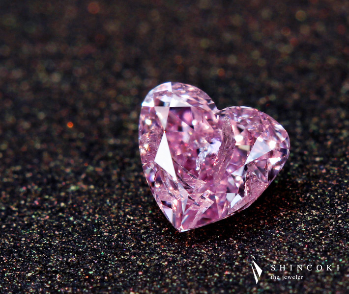 ピンクダイヤモンド ルース 0.184ct FANCY PURPLISH PINK I2 ※中央宝石研究所ソーティングシート付