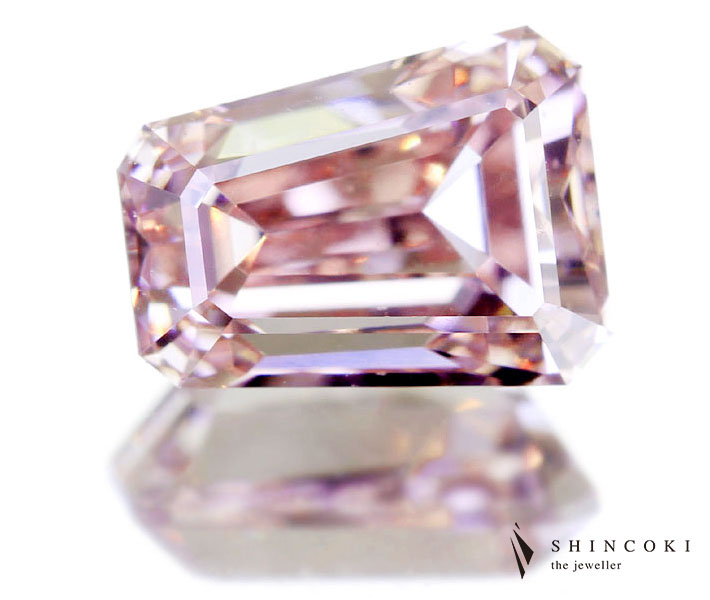 0.67ct FANCY PINK VS2 バケットカット ピンクダイヤモンドルース※GIA鑑定