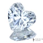 【大特価】0.134/0.126ct ハートダイヤ　ダイヤルース 2ピースセット