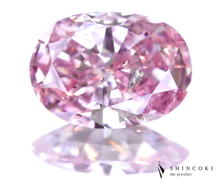 ピンクダイヤモンド 0.109ct FANCY VIVID PURPLISH PINK SI-2 ※中央 ...