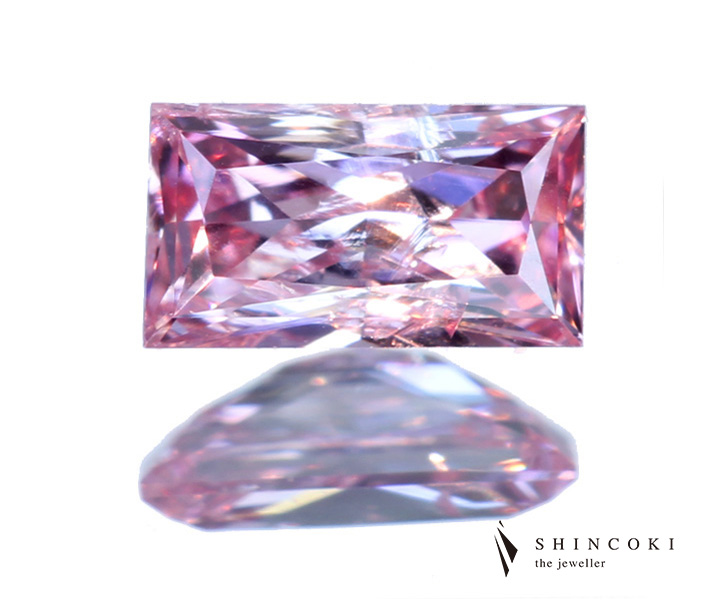 ピンクダイヤモンドルース 0.120ct　FANCY INTENSE PURPLISH PINK　I-1 ※中央宝石研究所ソーティングシート付