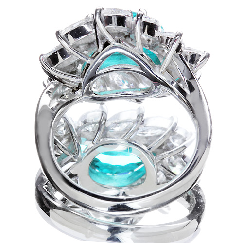 PT900 2.56ct ブラジル産パライバトルマリン リング 2.57ct