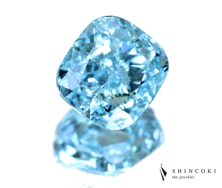 ダイヤモンドルース/FANCY BLUE-GREEN/ 0.36ct. GIA