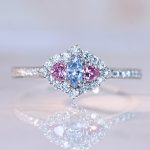 ラベンダー翡翠(13.136ct) 会員限定SALE】【HANDMADE】PT950 ブルーダイヤモンド 0.136ct FANCY