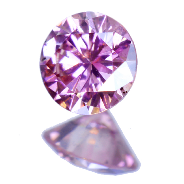 ピンクダイヤモンド 0.109ct FANCY VIVID PURPLISH PINK SI-2 ※中央 ...