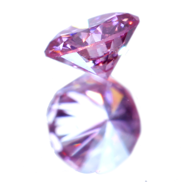 ピンクダイヤモンド 0.109ct FANCY VIVID PURPLISH PINK SI-2 ※中央 ...