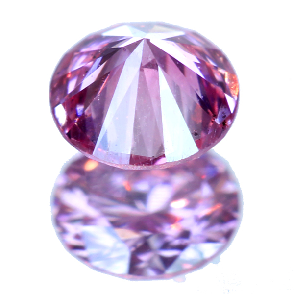 ピンクダイヤモンド 0.109ct FANCY VIVID PURPLISH PINK SI-2 ※中央 ...