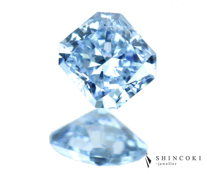 ブルーダイヤモンド 0.115ct FANCY BLUE VS-2 ※中央宝石研究所 ...