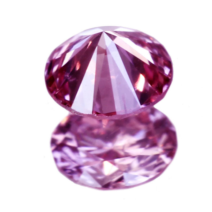 ピンクダイヤモンド 0.058ct FANCY VIVID PINK SI-1〔CGL〕天然ピンク 