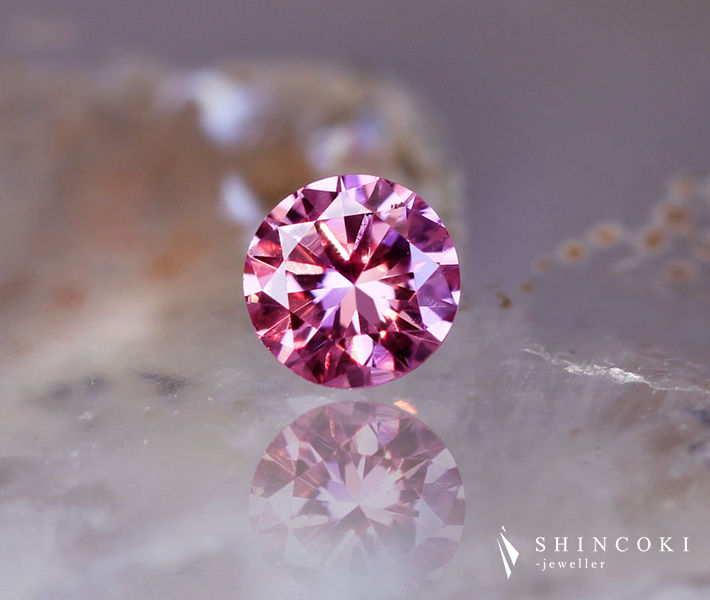 ピンクダイヤモンド 0.063ct FANCY VIVID PURPLISH PINK SI-1〔CGL〕天然ピンクダイヤモンド ヴィヴィッドピンク