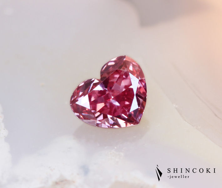 ピンクダイヤモンドルース 0.131ct FANCY DEEP PINK SI-1 ※中央宝石