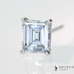 HANDMADE】PT950 0.637ct D VS1 エメラルドカット ダイヤモンド