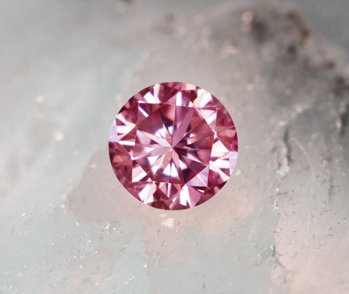 《CLOSING MOUNTAIN MUSEUM》【PINKDIAMOND Lot.22】ピンクダイヤモンド 0.086ct FANCY PINK VS-1 ルース ラウンドシェイプ《PINKDIAMOND》