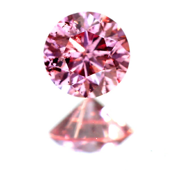 ピンクダイヤモンド　0.090ct　FANCY INTENSE PURPLISH PINK　 I1　ルース※中央宝石研究所ソーティングシート付