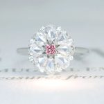 HANDMADE】PT950 天然ピンクダイヤモンド 0.101ct FANCY INTENSE PINK 