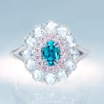 専用JG348☆高級 パライバトルマリン0.08ct D pt ヘッド 鑑付 0119_0-2