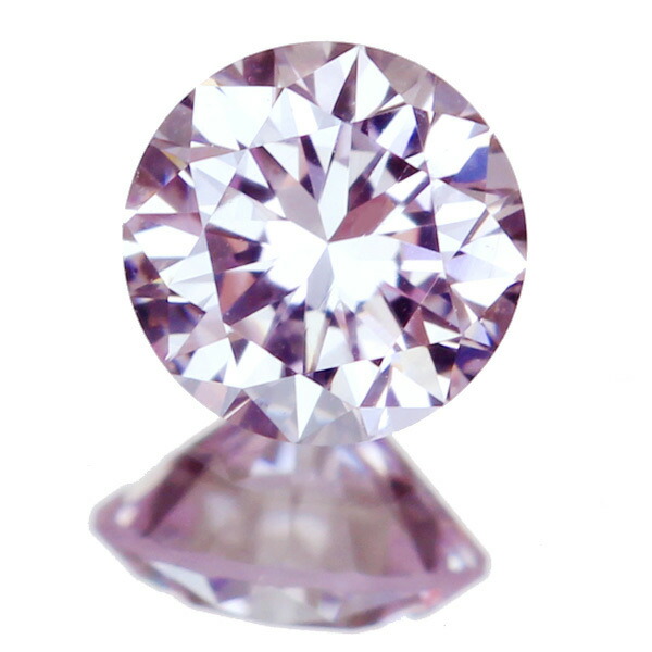 ピンクダイヤモンド ルース 0.24ct FANCY LIGHT PURPLISH PINK VS2 ※中央宝石研究所ソーティングシート付