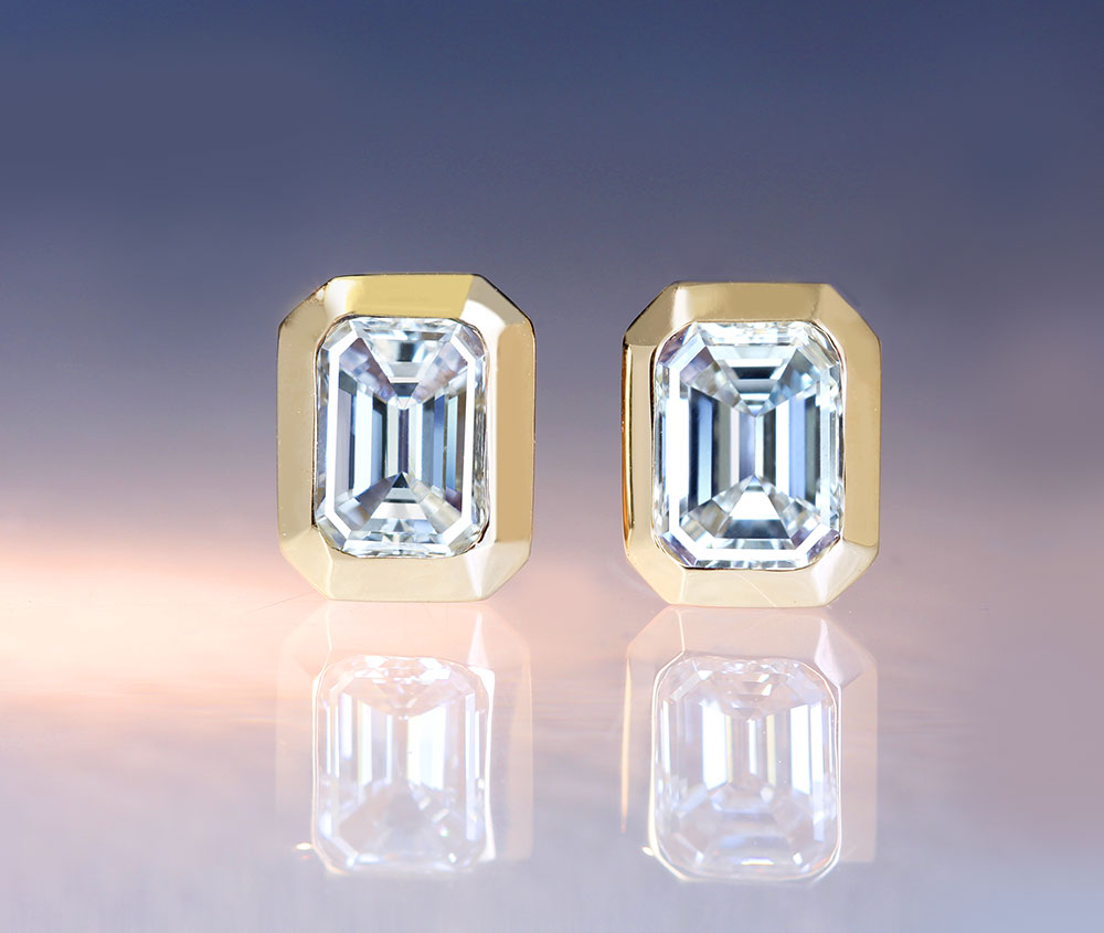 最終価格　K18YG　0.01ct×2　ミルウチ　サークル　ダイヤモンドピアス