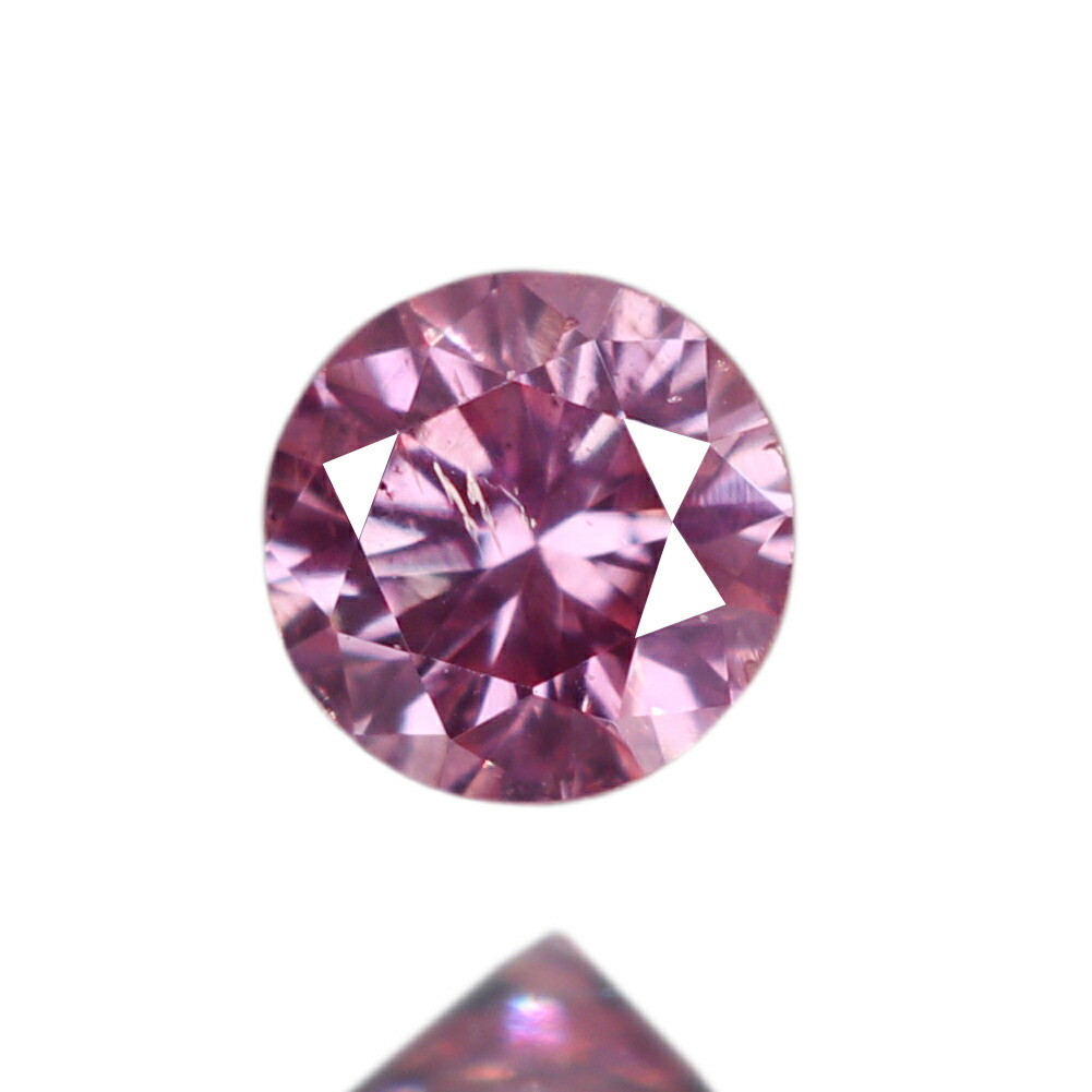 天然ピンクダイヤモンド 0.028ct FANCY INTENSE PURPLISH PINK SI-2