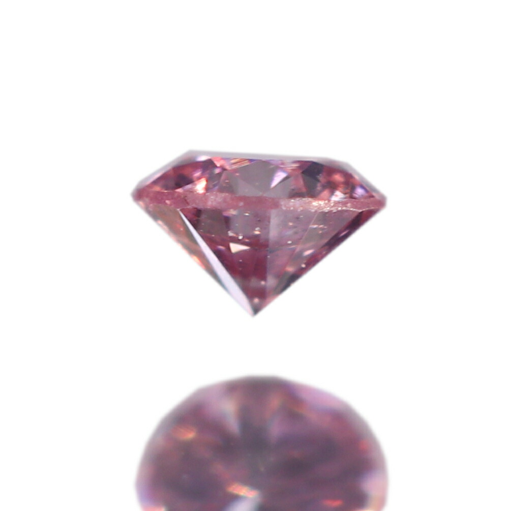 天然ピンクダイヤモンド 0.028ct FANCY INTENSE PURPLISH PINK SI-2