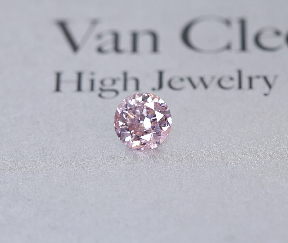 天然ピンクダイヤモンド　0.350ct　FANCY LIGHT BROWNISH PURPLISH PINK　I-2　ルース　[中央宝石研究所]