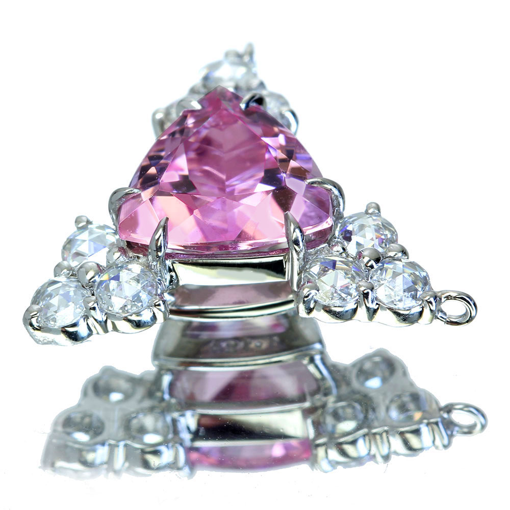 HANDMADE】PT950 モルガナイト 1.124ct ネックレス ダイヤモンド