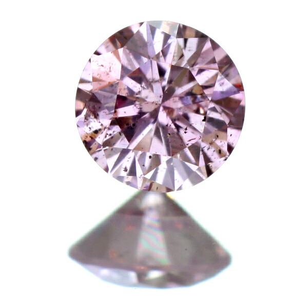 ピンクダイヤモンド　0.107ct　FANCY PURPLISH PINK SI-2　ルース※ＡＧＴソーティングシート付き