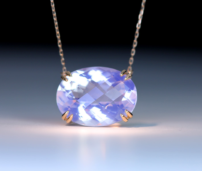 【CANDY COLLECTION】【HANDMADE】K18PG ウィスタリアアメシスト 8.6ct ネックレス