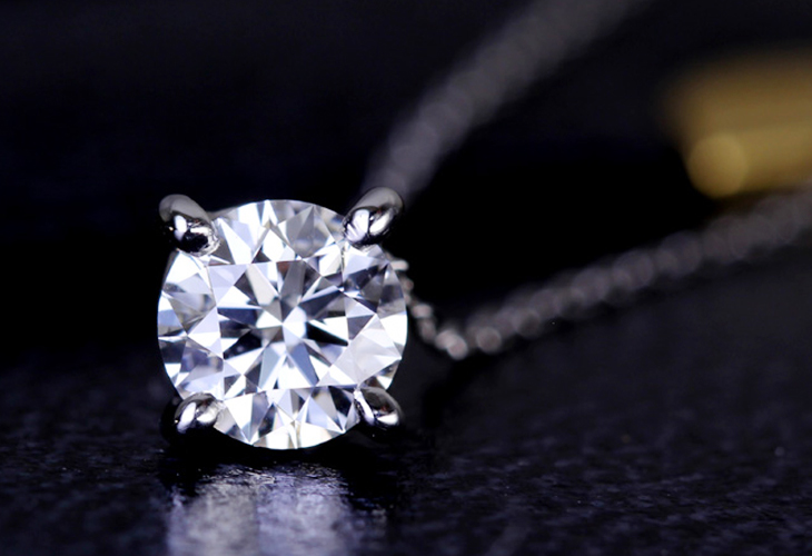 【HANDMADE】PT950 0.302ct E VVS1 EX ダイヤモンド プチネックレス ※AGTソーティングシート付き