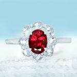 リモ　ルビー　ダイヤモンド　リング　数回使用 Ruby【梶光夫】 K18/Pt900エマーユ ルビー ダイヤモンドリング
