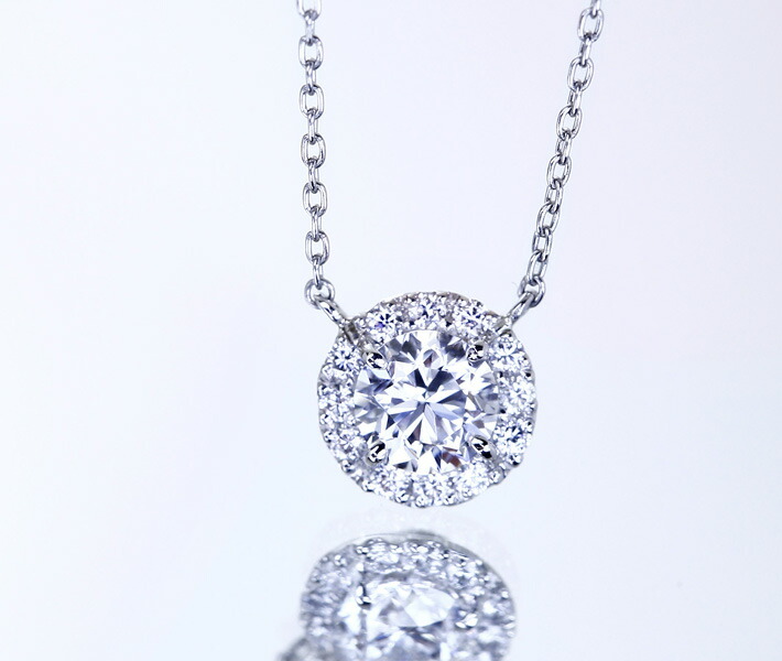 【HANDMADE】PT950/850 ダイヤモンド0.5ct D VS1 ダイヤモンド 0.098ct ネックレス【GIA】