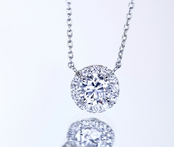 【HANDMADE】PT950/850 ダイヤモンド0.5ct D VS1 ダイヤモンド 0.098ct ネックレス【GIA】