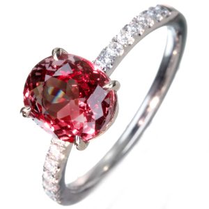 HANDMADE】Pt900 カラーチェンジガーネット リング 2.4ct