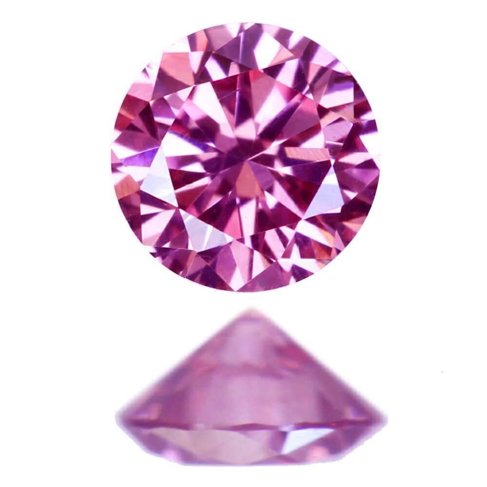 【特別販売】ピンクダイヤモンド ルース 0.079ct FANCY VIVID PURPLISH PINK SI-1〔CGL〕
