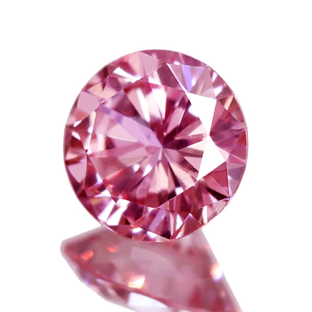 天然無処理 ピンクダイヤモンド × カラーレスダイヤモンド 計0.11ct