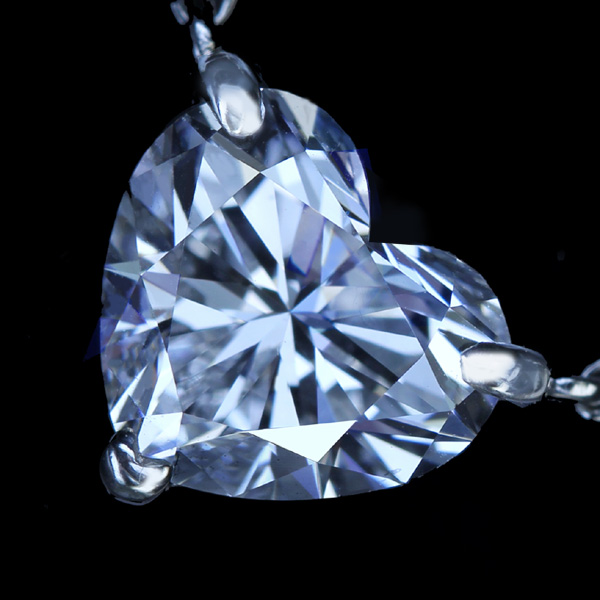 【HANDMADE】【1ctUP】PT950 ハートシェイプダイヤモンド 1.005ct D VVS1 ネックレス 〔GIA REPORT〕