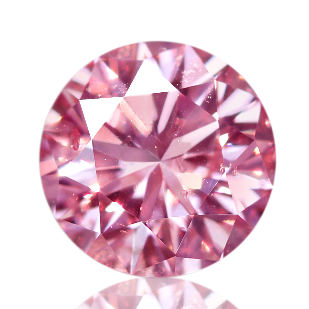 Fancy0.131 ct F. Brn.Pur. Pink 天然 ピンク ダイヤモンド