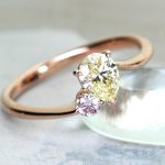 ナチュラルカラー・ダイヤモンドリング Light Yellow (Y-Z) 0.421ct I-1 Very Good 天然イエローダイヤモンド