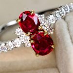 HANDMADE】PT900/K18 Total0.58ct ルビー リング 0.47ct ダイヤモンド