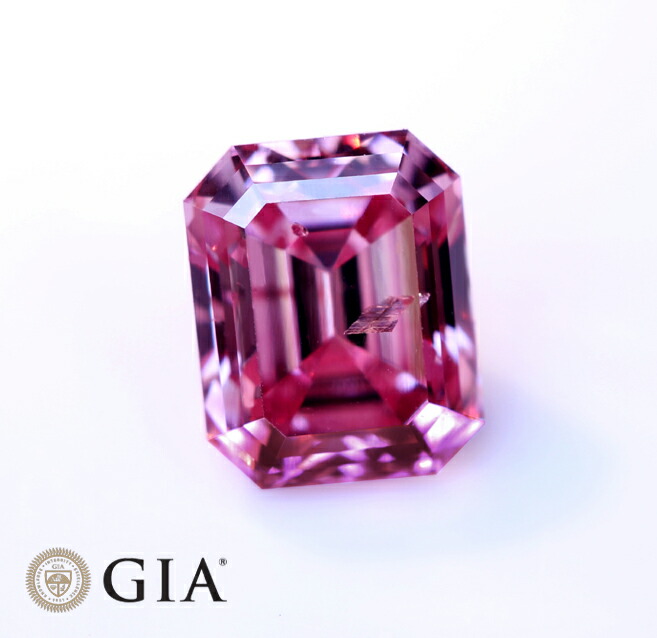 ピンクダイヤモンド ルース 0.42ct FANCY INTENSE PINK I1 エメラルド