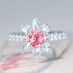 HANDMADE】PT950 パパラチアサファイア 0.54ct ピンクダイヤモンド